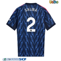 Maglie da calcio Arsenal William Saliba #2 Seconda Maglia 2025-26 Manica Corta